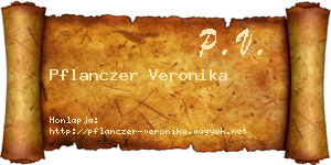 Pflanczer Veronika névjegykártya